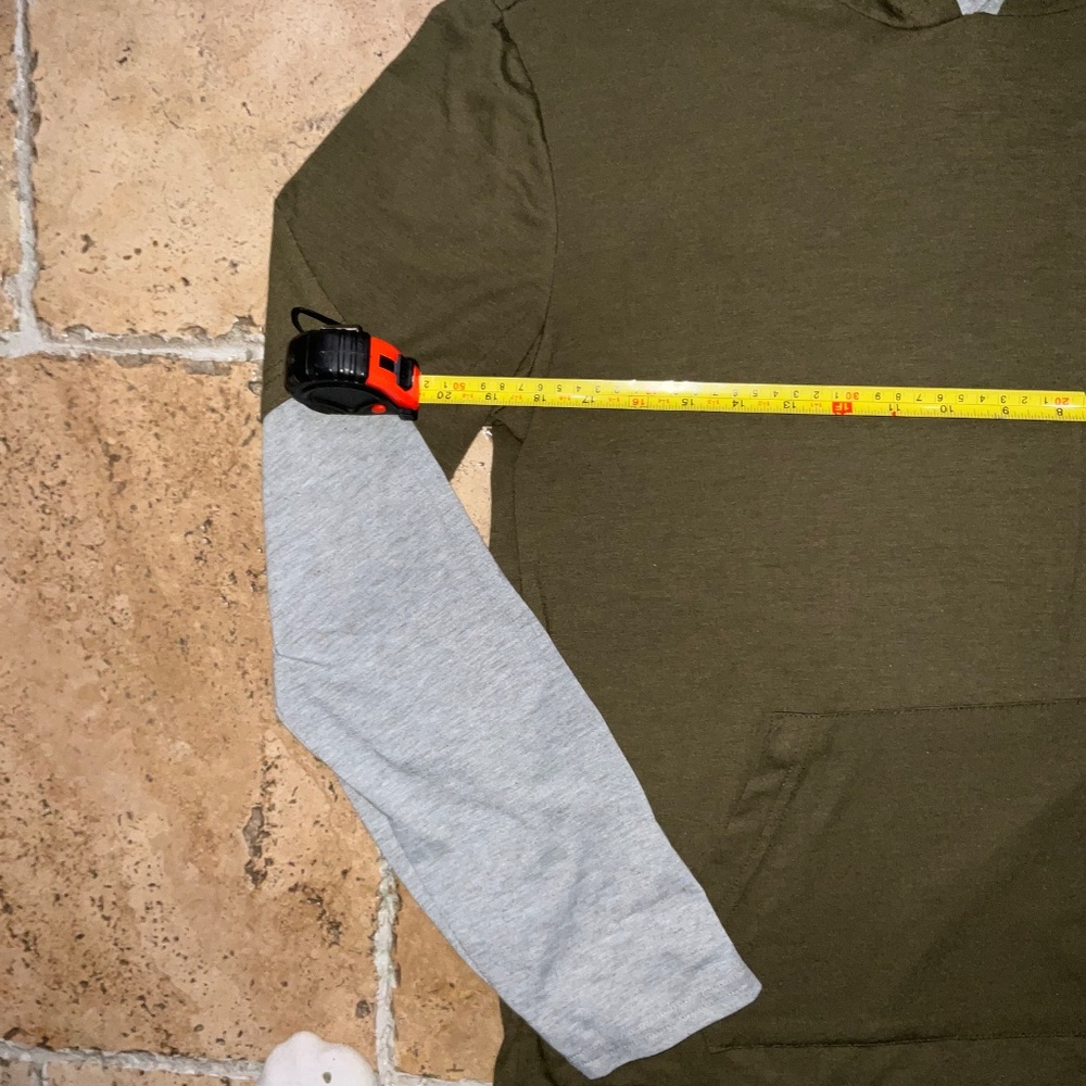 Buckle Military Green & Gray Long Sleeved Hoodie Sz L - Picture 8 of 10